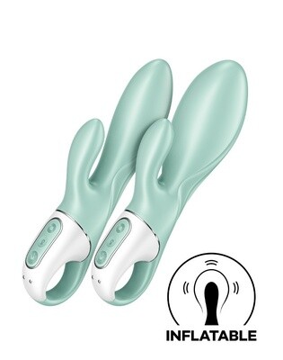 SATISFYER - AIR PUMP BUNNY 5+ - OPBLAASBARE RABBIT VIBRATOR (MET APP CONTROL) - MINT
