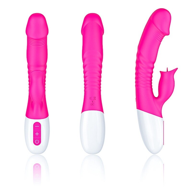 Vibrator - Silicium, Vibrator 7 functie en verwarmingsmodus, roze