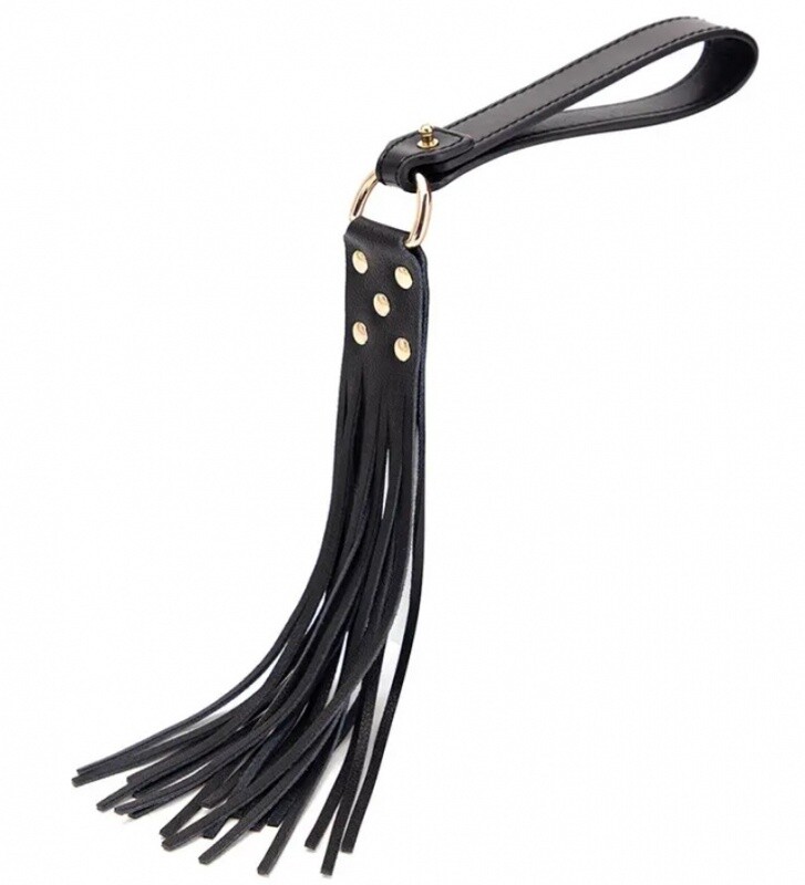 Whip Black Fetish Black 45 cm
