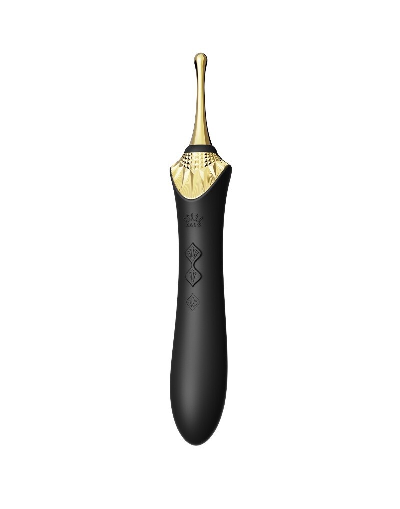 ZALO - BESS 2 - VERWARMENDE CLITORIS MASSAGER MET 4 OPZETSTUKKEN - ZWART