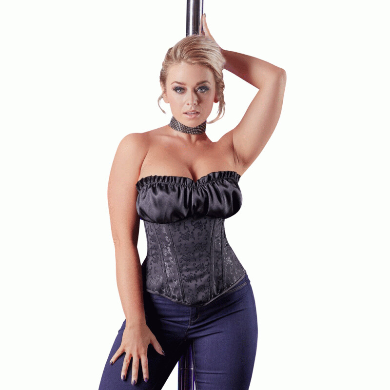 Zwarte corsage top