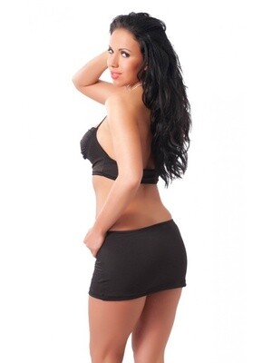 MINI ROK MET TOP ONE SIZE ZWART