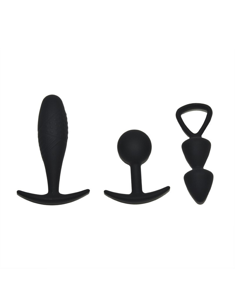 BASEL SET OF BUTT PLUGS MAAT S ZWART