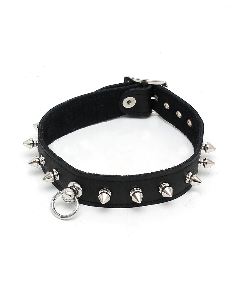 HALSBAND 2.5 CMBREED VERSIERD MET SPIKES