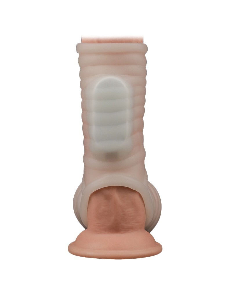 LOVETOY WAVE KNIGHTS RING VIBRERENDE PENIS SLEEVE WIT