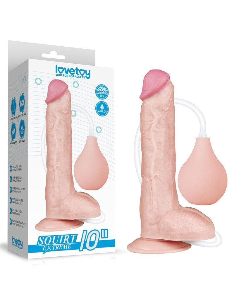 LOVETOY - SQUIRT EXTREME DILDO 25 CM - NUDE