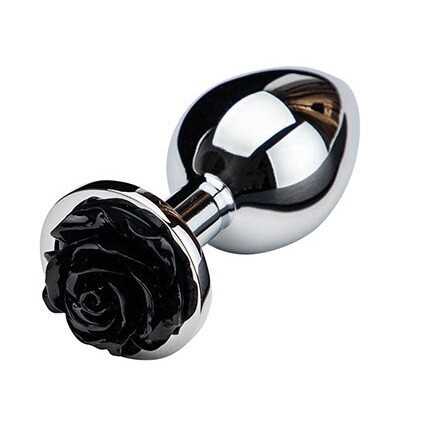 ROSE PLEASURE PLUG KLEIN ZILVERZWART