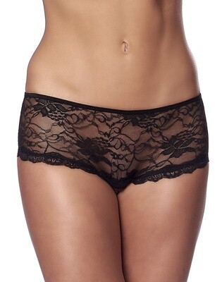 SLIP MET OPEN ACHTERKANT ONE SIZE ZWART1540