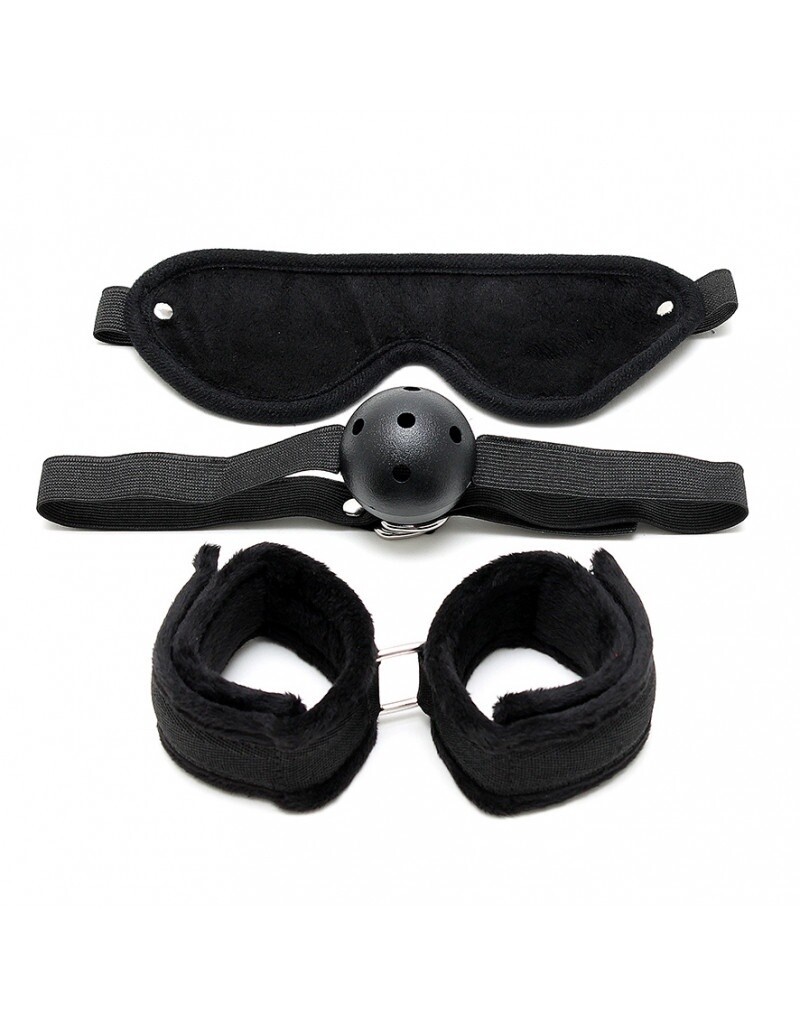 SOFT BONDAGE SET MET KLITTENBAND (3-DELIG)