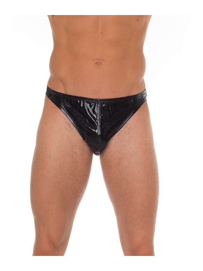 STRING MET LAK LOOK ONE SIZE ZWART