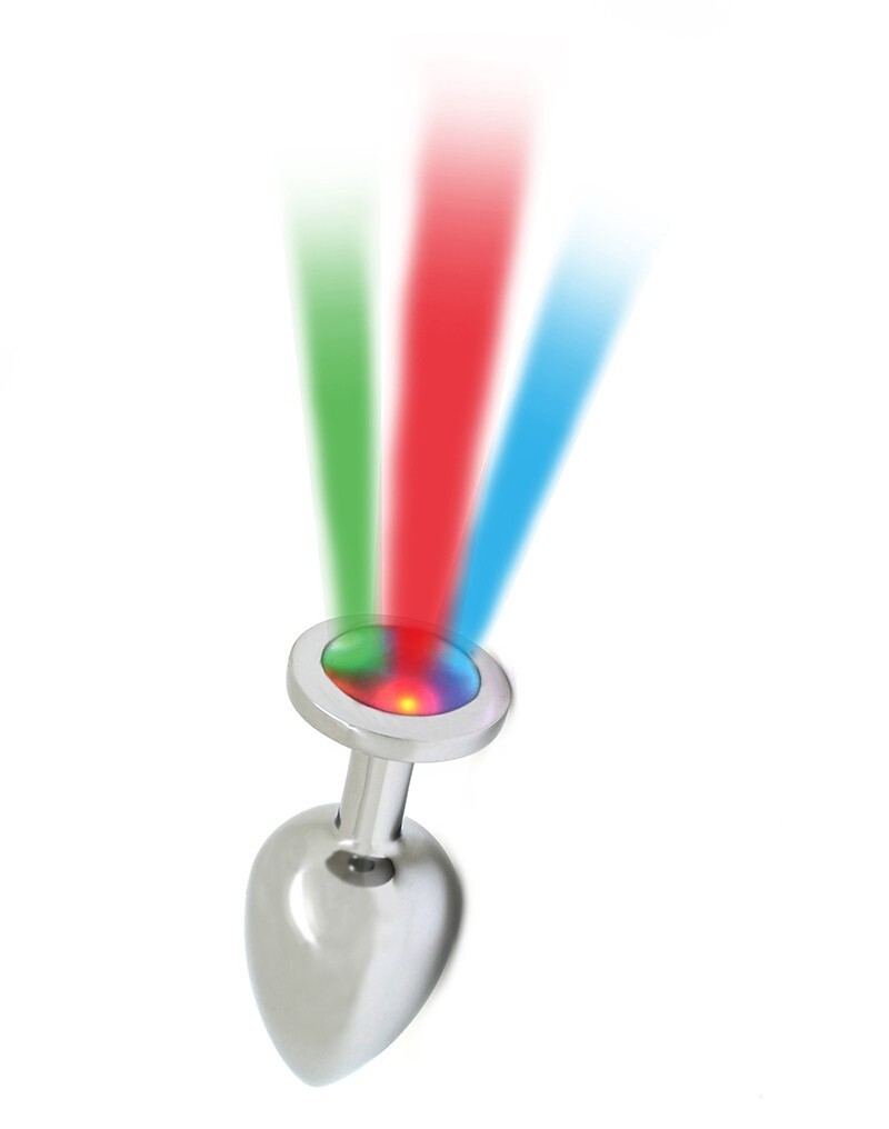 TOYS PISA BUTT PLUG MET LED LICHT ZILVER