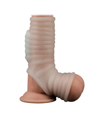 LOVETOY WAVE KNIGHTS RING VIBRERENDE PENIS SLEEVE WIT