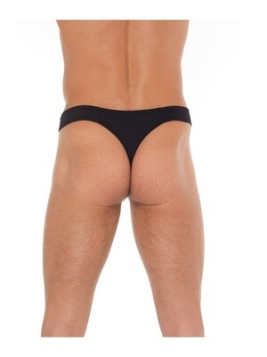 STRING MET RITSSLUITING - ONE SIZE - ZWART