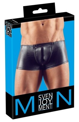 Kunstleer Wetlook Shorts Dubbele Rits