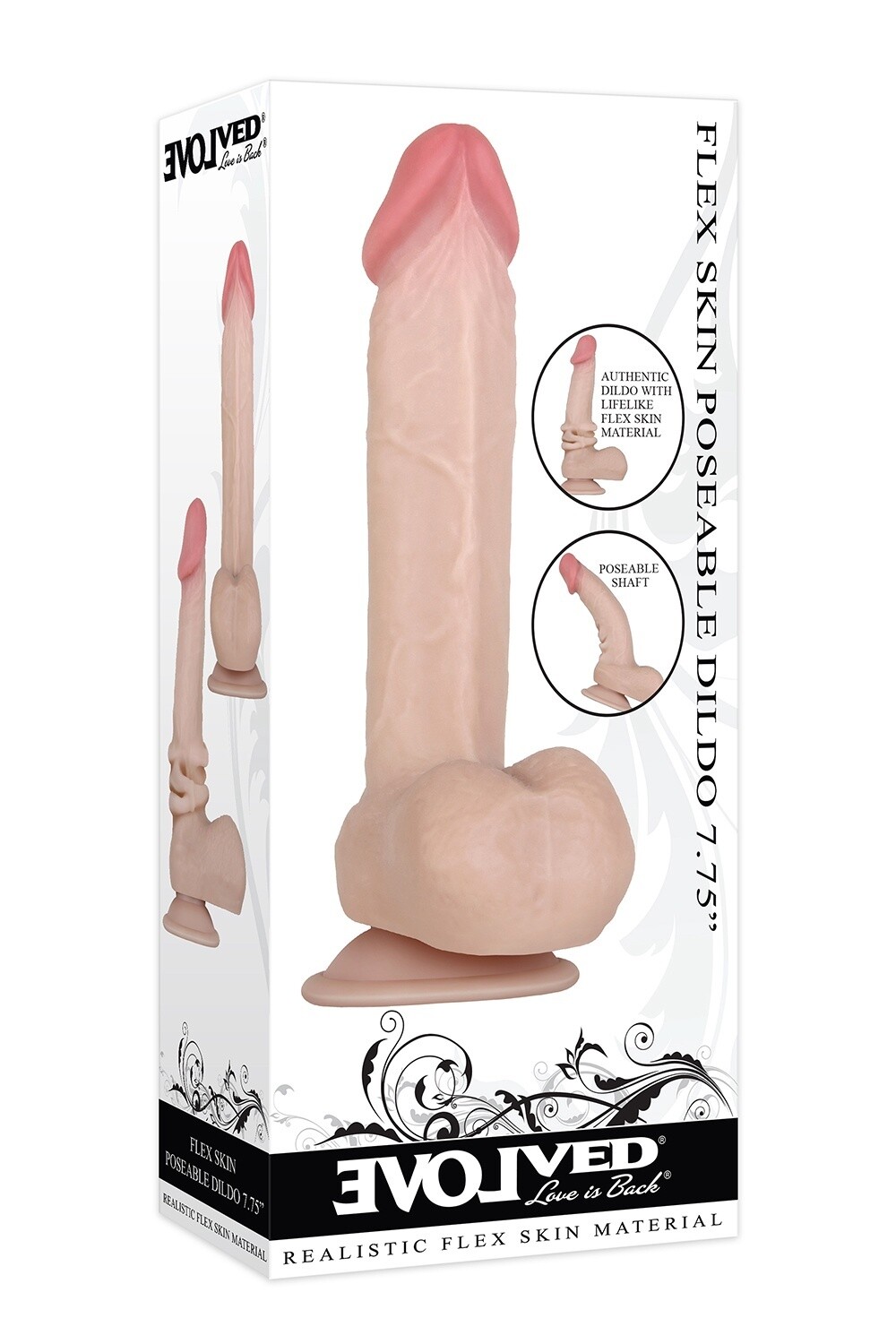 EVOLVED FLEXSKIN POSEABLE DILDO 7.75