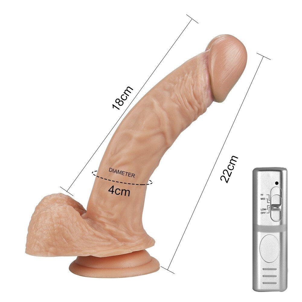 8.5&quot; ECHTE EXTREME VIBRERENDE DILDO VIBRATOR