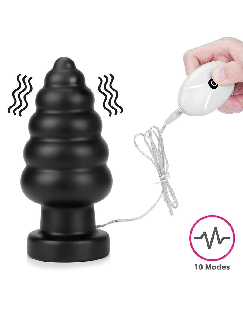 KING SIZE VIBRATING ANAL CRACKER 18 CM - ZWART