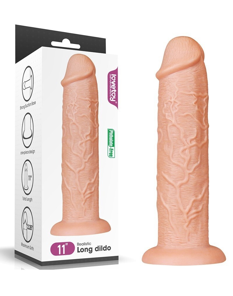 REALISTIC LONG DILDO 28 CM  NUDE