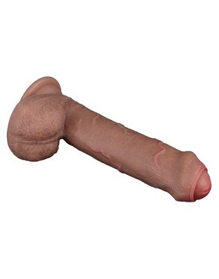 DUBBELLAAGSE SILICONEN DILDO 20,5 CM (Ø 4 CM)