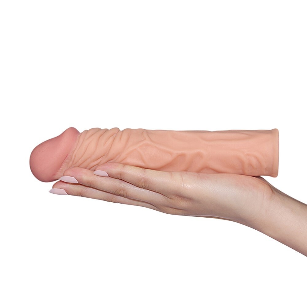 PENIS SLEEVE ADD 2&quot; PLEASURE X TENDER NATURAL