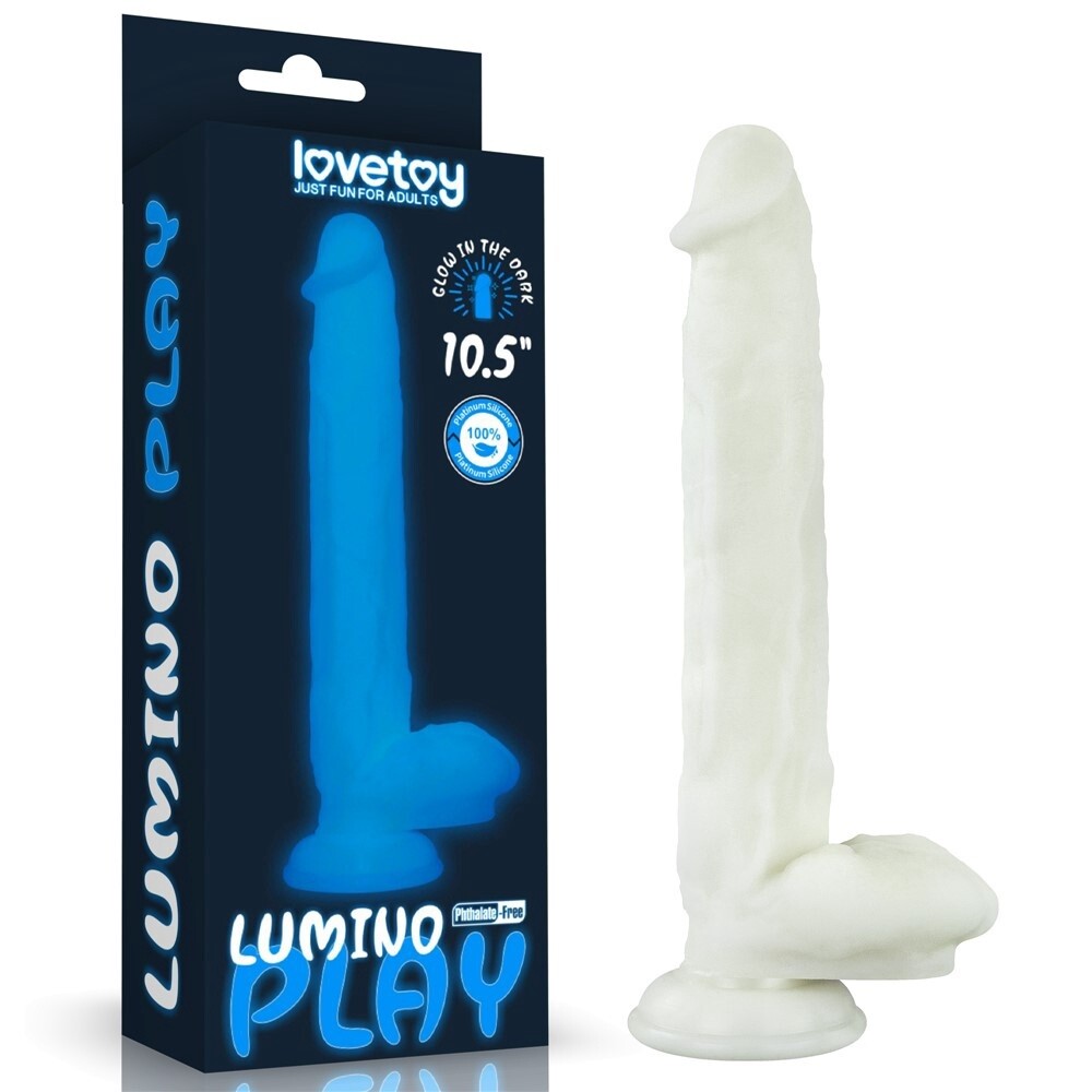 10.5&#39;&#39; LUMINO PLAY SILICONE DILDO GLOW DARK