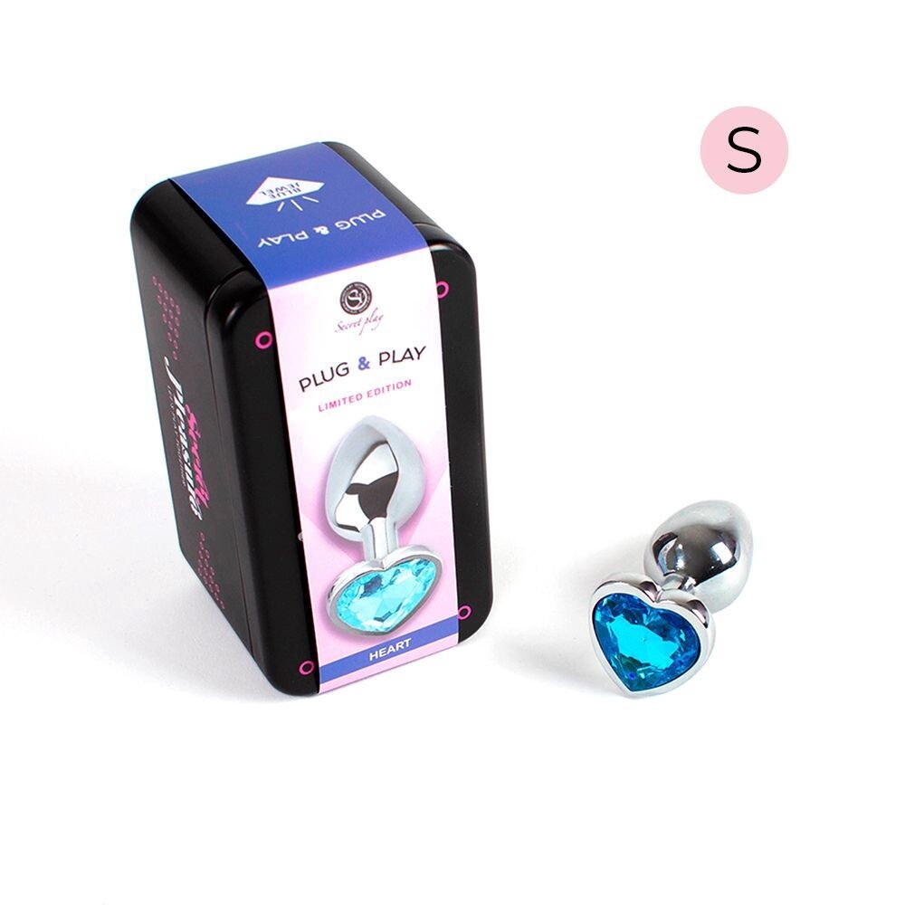 BLUE HEART METAL BUTT PLUG
