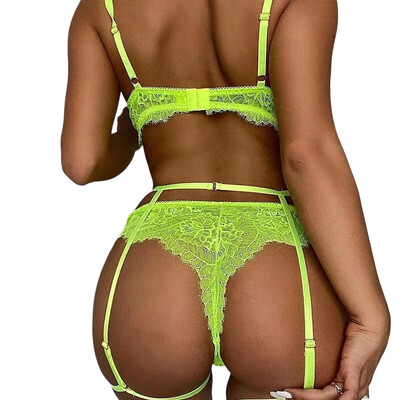 3 dlg Lingerie Set Lingerie Private Collectie Geel