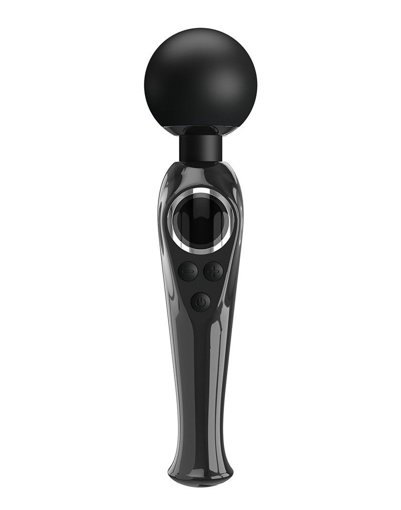 SKYLER  WAND VIBRATOR MET DIGITAAL LED DISPLAY ZWART