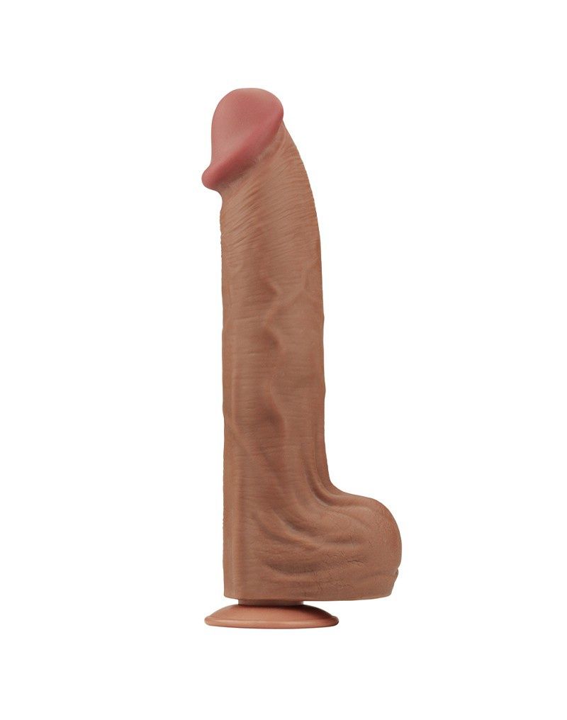 LOVETOY - SLIDING SKIN DILDO 36 CM - BRUIN