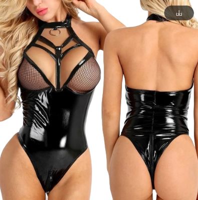 Body Private Collectie Wetlook Zwart
