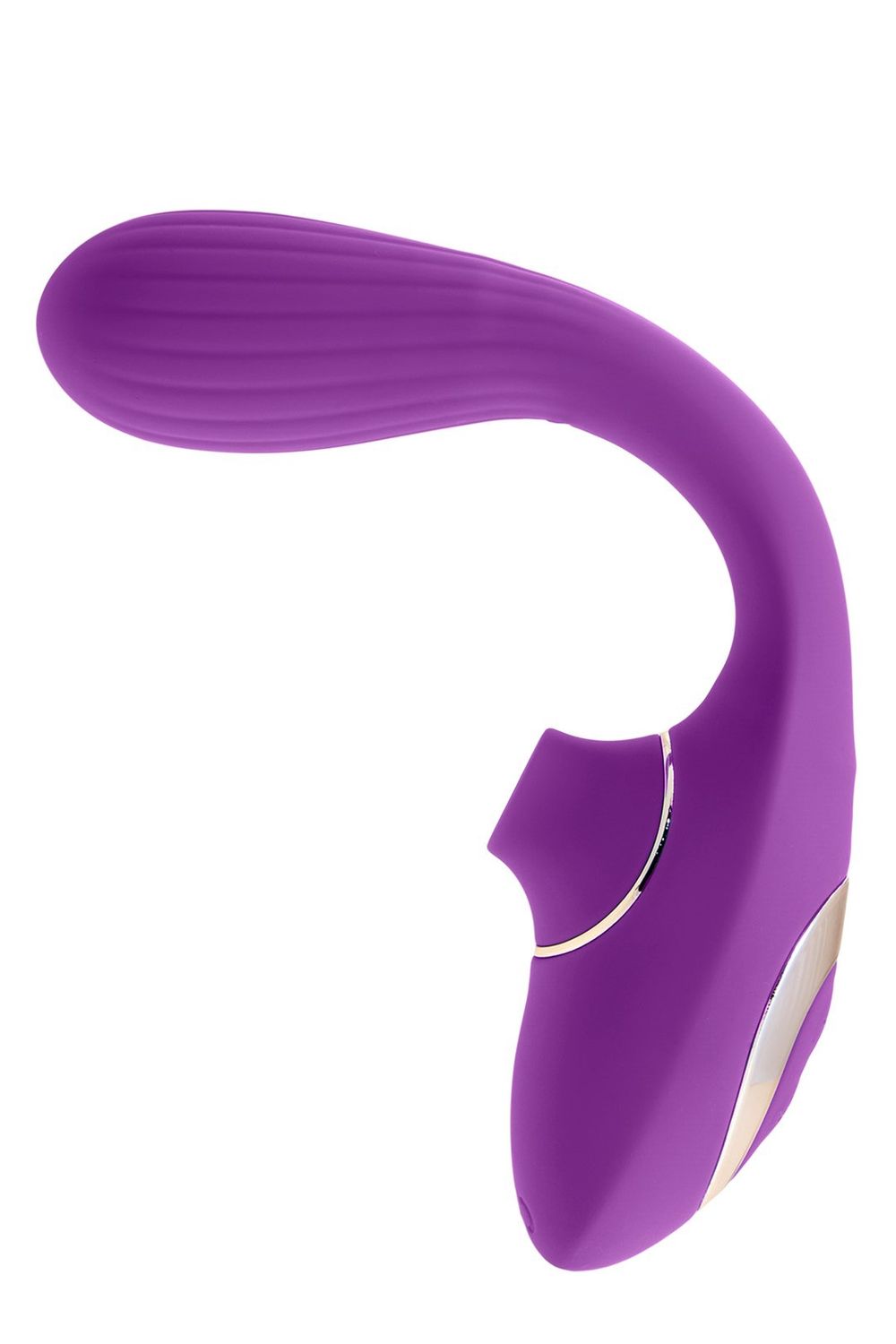 PAARSE VIBRATOR MET DUBBELE ZUIGKRACHT LUCHTDRUK