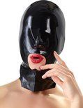 Latex Strakke Hoofd Masker Open Mond