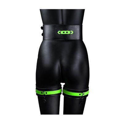 Thigh Cuffs with Belt and Handcuffs - Glow in the Dark