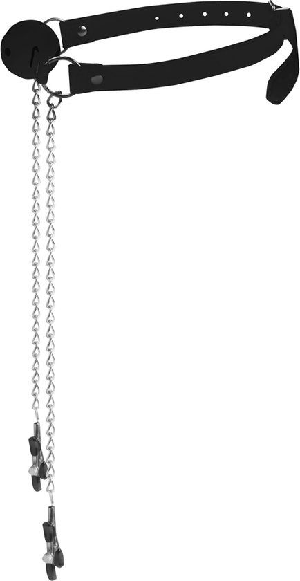 Ball Gag with Nipple Clamps