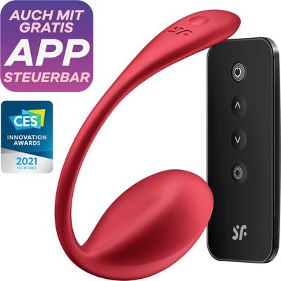 Shiny Petal Connect App Draagbare Paar Vibrator Rood