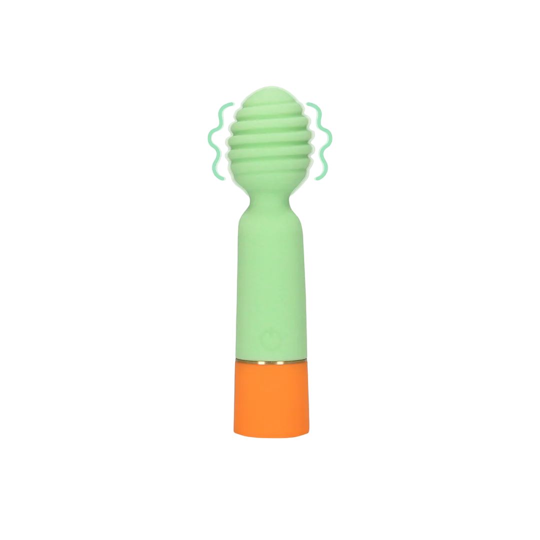 Geribbelde Mini Vibrator met USB aansluiting