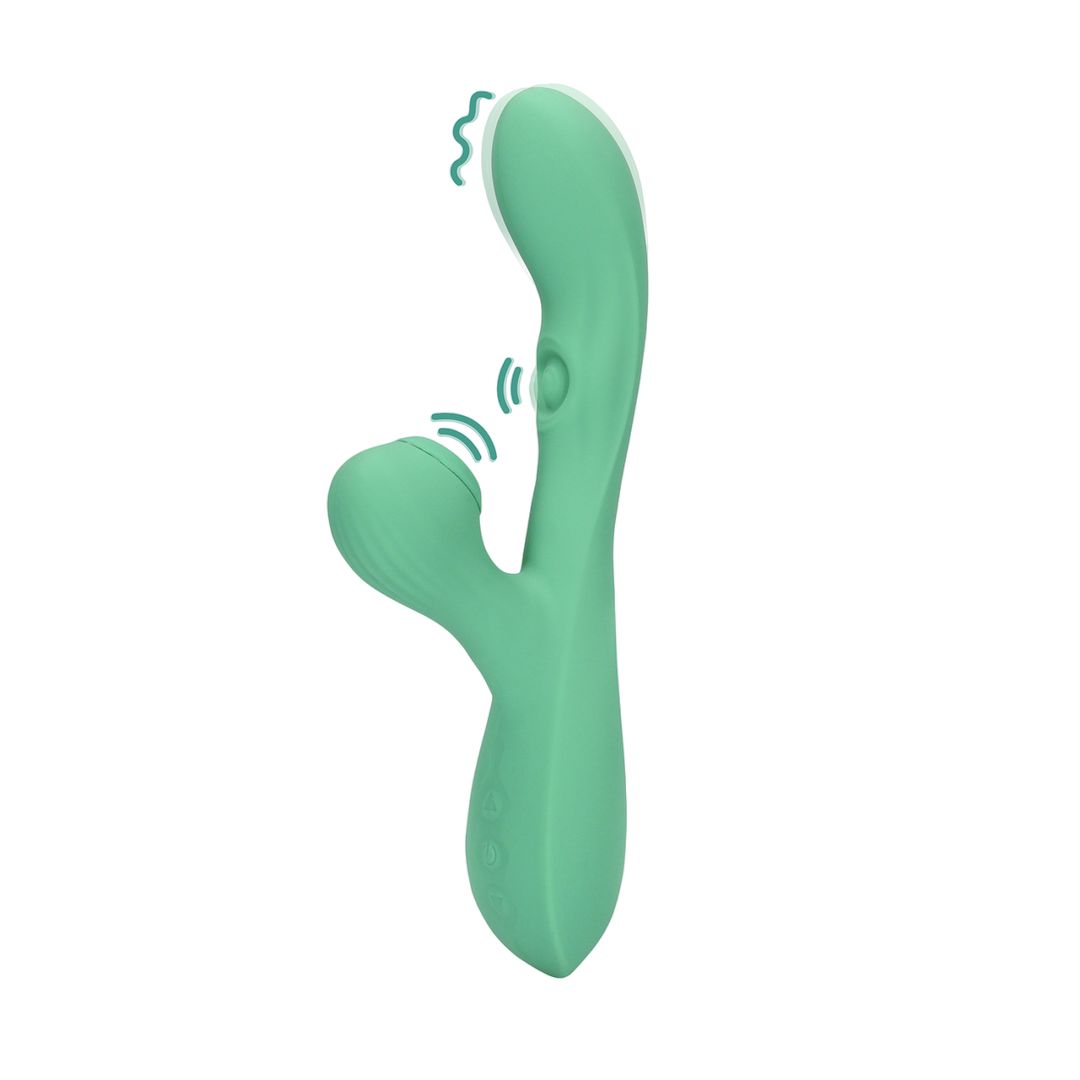 Pulse Golf en Tong bewegende Rabbit Vibrator