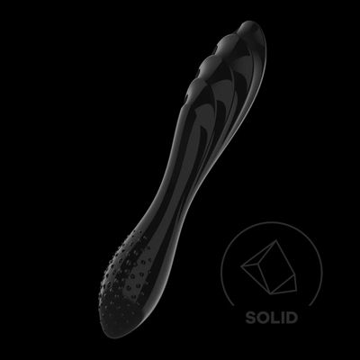 Dazzling Crystal 1 - Glass Dildo - Black