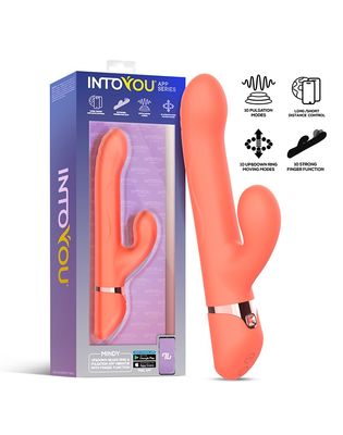 IY Mindy Rabbit Vibrator met kralen en app Oranje