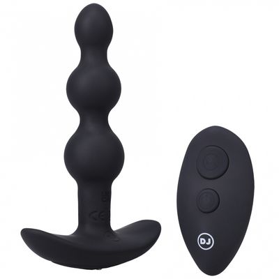 Beaded Vibe Silicone Anal Plug with Remote Control