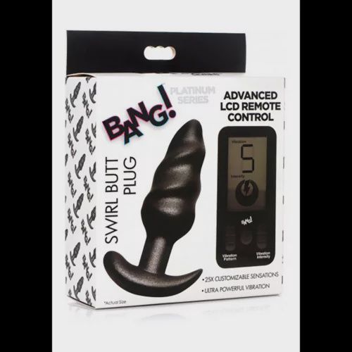 Vibrating Swirl Plug with Remote Control 25 Speeds