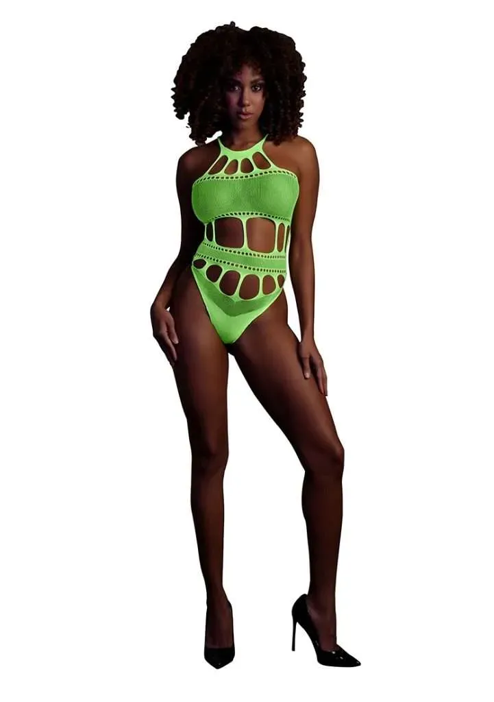 Body with Grecian Neckline - One Size - Neon Green