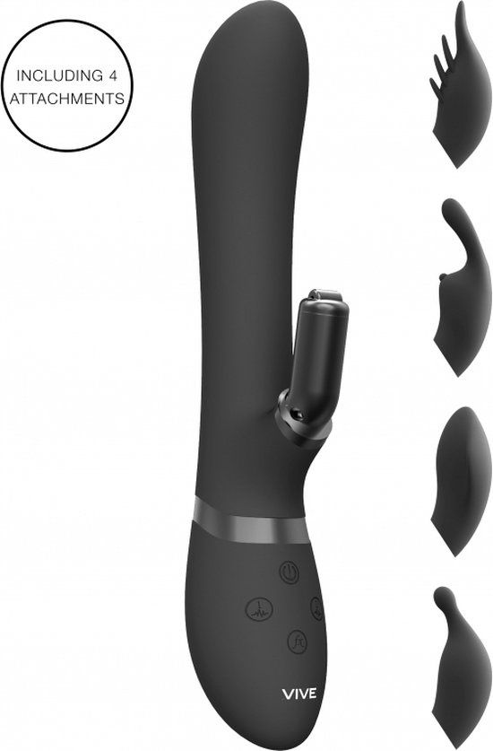 Chou G-Spot Rabbit &amp; Clitoral Stimulator Black