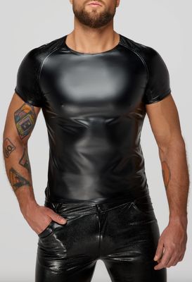 Wetlook t-shirt with snake wetlook sleeves