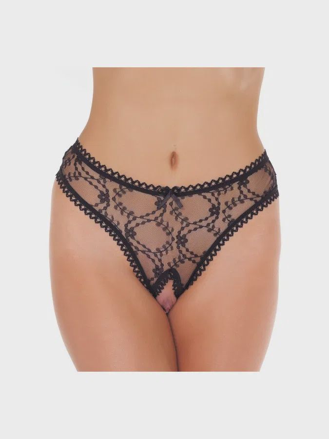 Amorable by Rimba  Open String  One Size Zwart