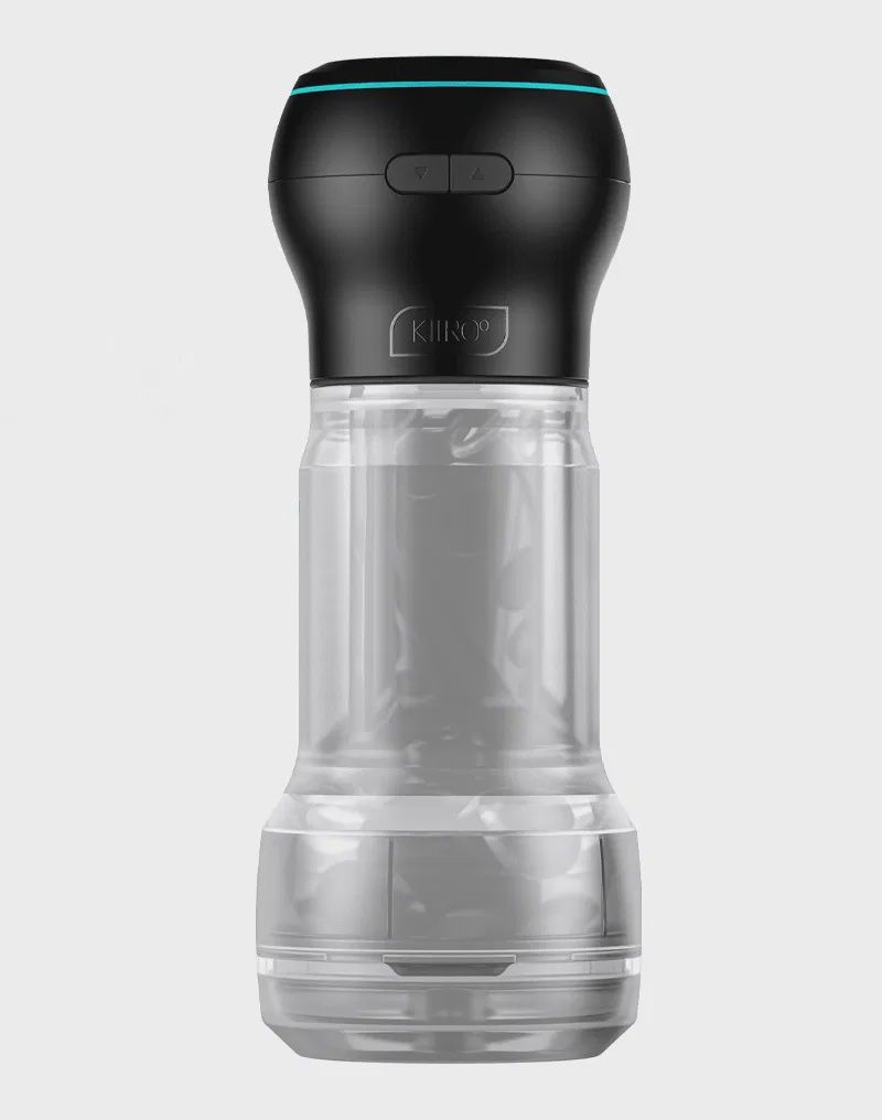KIIROO  Feel Pocket Stroker Crystal + Powerblow Combo  Zwart/Transparant