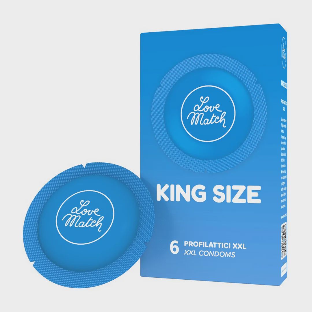 King Size  Condooms  2.4&quot; / 60 mm  6 Stuks
