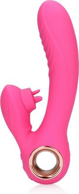 Tongue Flickering en Heating Rabbit Vibrator Exuberant Pink