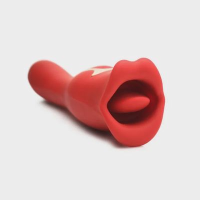 Kiss and Tell Pro  Dual Ended Kissing Vibrator  Red
