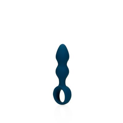 Teardrop Shaped Anal Plug  Small Baltic Blue